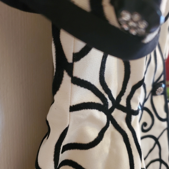 AJ BARI VINTAGE WHITE AND BLACK JACKET S SM - Picture 8 of 10